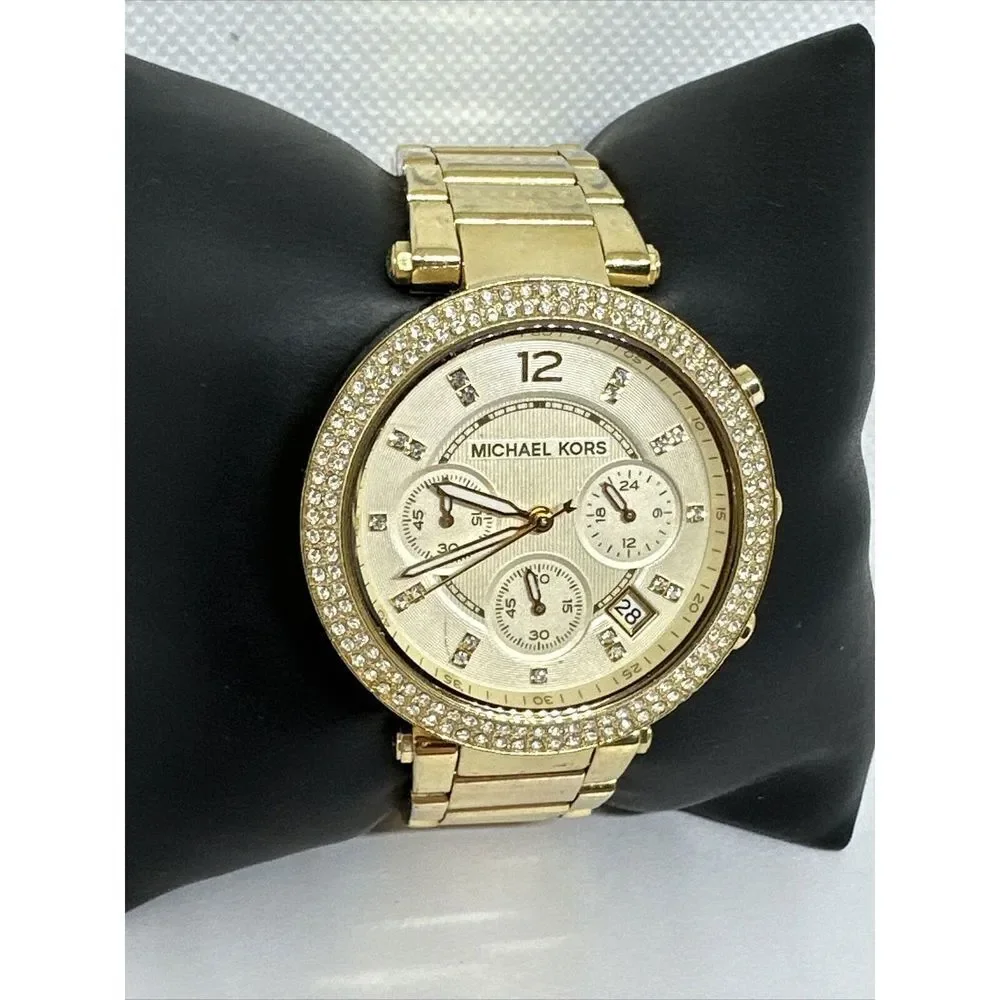 Michael Kors Parker MK5354 Women's Gold Stainless Steel Analog Dial Watch NUL6